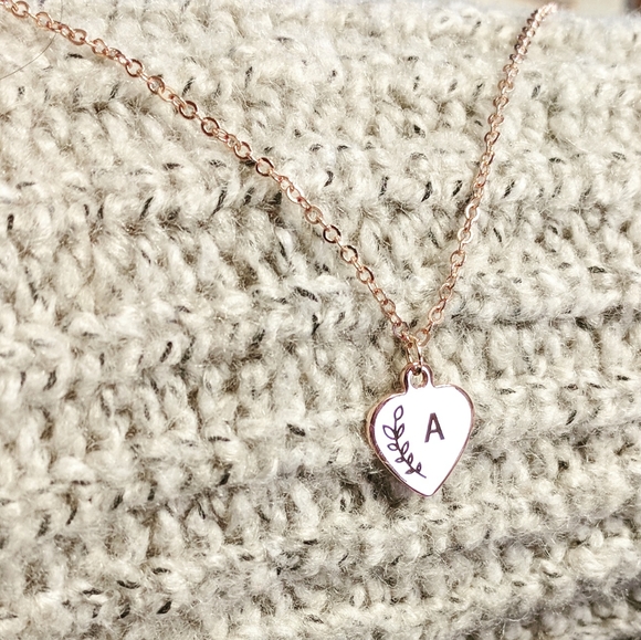Initial Heart Necklace - Picture 2 of 4
